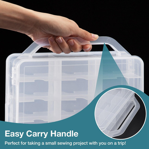 Organizador De Costura Dupla Face Com 46 Grades, Bobina
