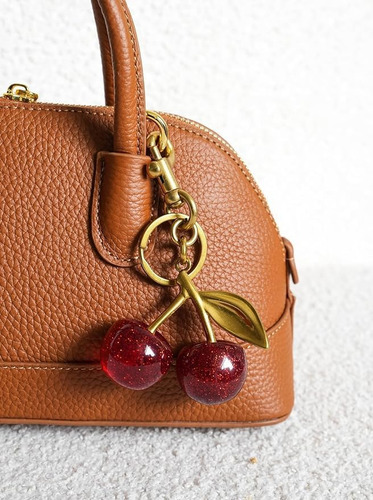 Sjx Llavero Cerezas,abalorio Para Bolsa Cereza,llaveros