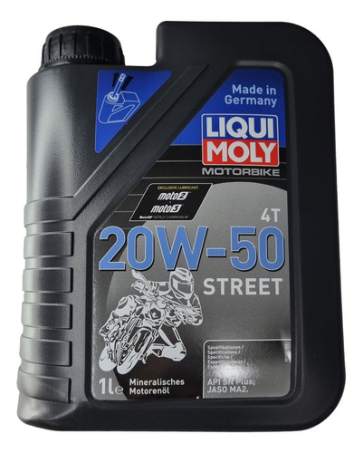 Aceite Liqui Moly 4t Mineral 20 W 50 Street 1 Litro