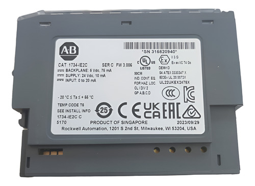 Allenbradley Point I/o Analog Input Module 1734 Ie2c