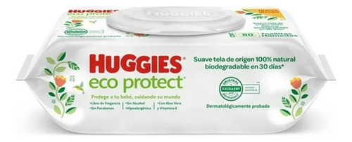5 Pzas Toallitas Húmedas Para Bebé Huggies Eco Protect 80 To
