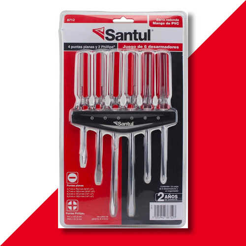 Caja De Herramientas Juego De 7 Desarmadores Santul