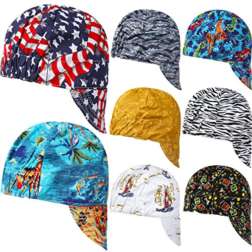 8 Gorros De Soldadura Unisex Para Adultos, Reversibles, Elás