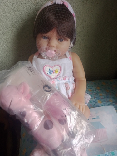 Bebé Reborn Muñeca Silicona De Cuerpo Completo 48cm Usada (Usado)