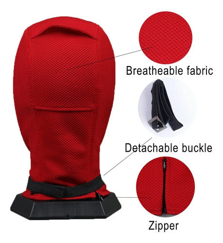 Máscara Deadpool Cosplay Ajustable Transpirable Para Adulto