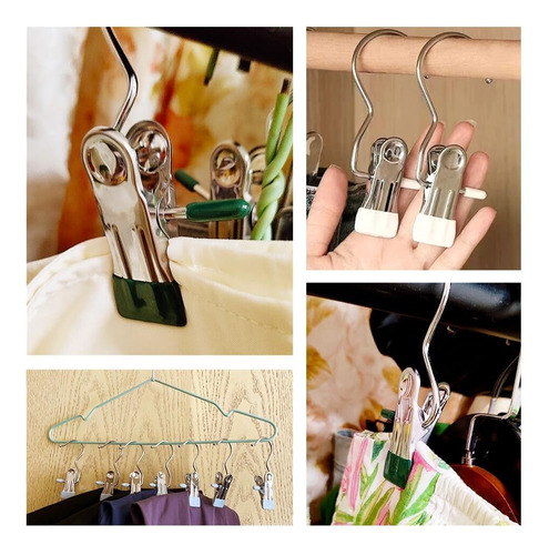 35 Pcs Pinzas Para Ropa De Acero Inoxidable Colgar Tendedero