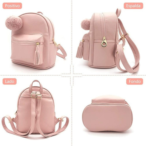 A Mini Mochila Para Mujer Bolso De Viaje Pu Cuero Casual