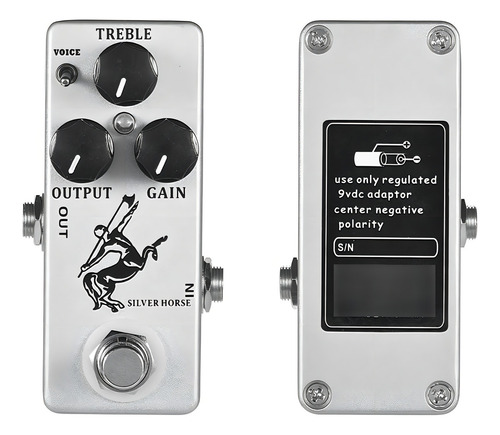 Ymuze Moskyaudio Mini Pedal De Efecto De Caballo Plateado P