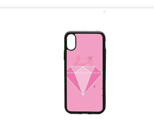 Funda Protector Para iPhone Pantera Rosa Diamante