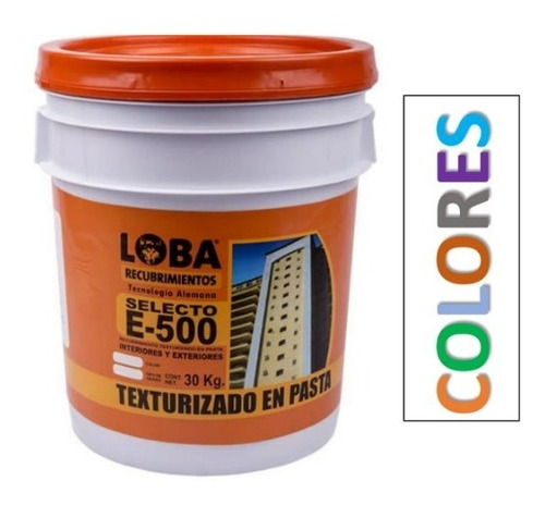 Pasta Texturizada Marca Loba E-500 Grano Fino Colores