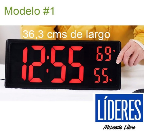 Reloj Digital De Pared Muestra Tambien Temperatura Y Humedad