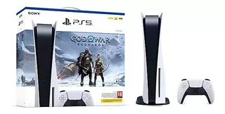 Sony PlayStation 5 CFI-11 825GB God of War Ragnarok Bundle color blanco y negro