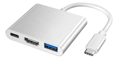 Hub Adaptador Tipo C  A Hdmi, Usb Tipo C Para Teléfono Y Lap