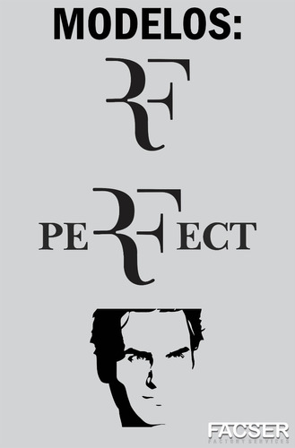 Calco Sticker Rf Roger Federer - Pegalo Donde Quieras!