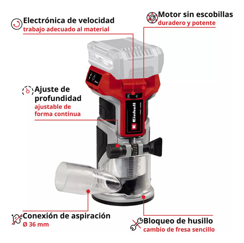 Fresadora De Mano Router Inalámbrico Einhell