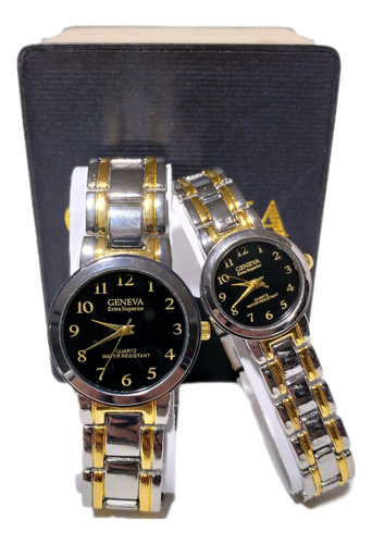 Duo Pareja Reloj De Pulsera Geneva Hombre/mujer 