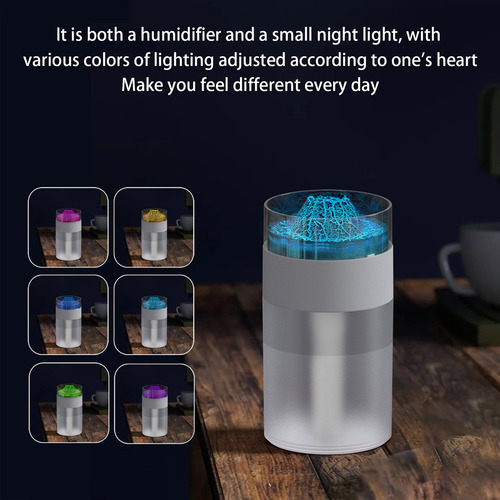 Humidificador De Luz O Simulated Volcano Colorful Vibes Plus
