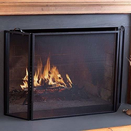 Pantalla Chimenea Plow & Hearth 3 Paneles, 50  X 30 , Negra.