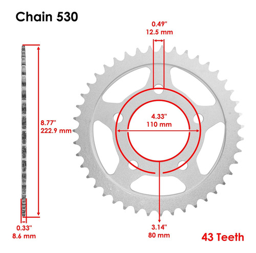 Drive Chain & Sprockets Kit For Triumph Legend 900 Tt 19 Ccj