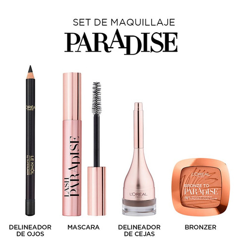 Imagen 1 de 6 de Kit De Maquillaje Loreal Paris Paradise X 4