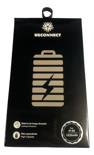 Bateria Original Usconnect Para iPhone 6s 1820mAh Compatível Modelos A1633 A1688 A1700 Restaura Saúde 100%