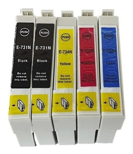 5 Packtinta Cartuchos Compatibles Epson73n C79 C90 C92 C110 