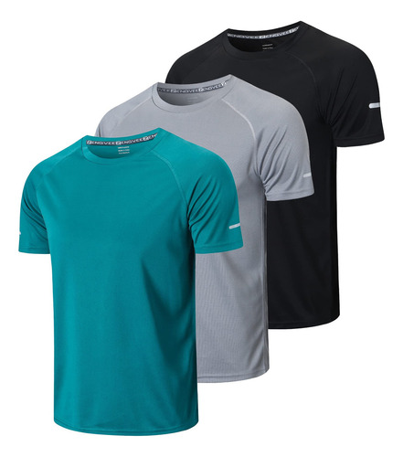 Frueo Paquete De 3 Camisas De Entrenamiento Para Hombre, Aj.