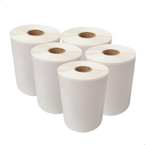 10.000 Etiquetas 40x25 Mm 2 Colunas Full Couche Cor Branco
