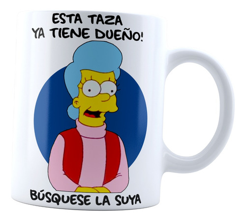 Taza No Toques Mi Taza Mona Simpson Abuela Enojada Meme