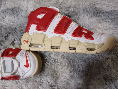 Air More Uptempo White Red Sail 2024 Talla 26.5mex