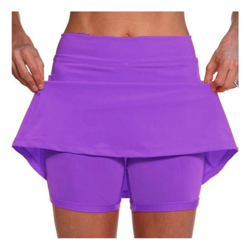 2 Es 1 Pantalones Cortos Falda De Tenis Deportiva De Yoga