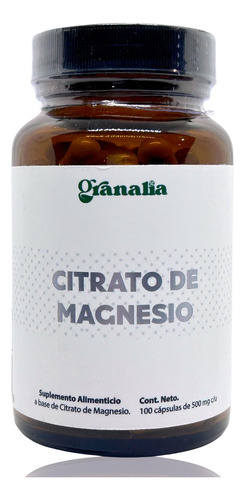 Citrato De Magnesio 100 Cápsulas Granalia.