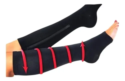 Medias De Compresión Anti Varices Zip Sox Unisex Cierre