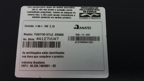 Notebook Positivo Stilo Xr3000 Retirar Peça Barato Placa Mae