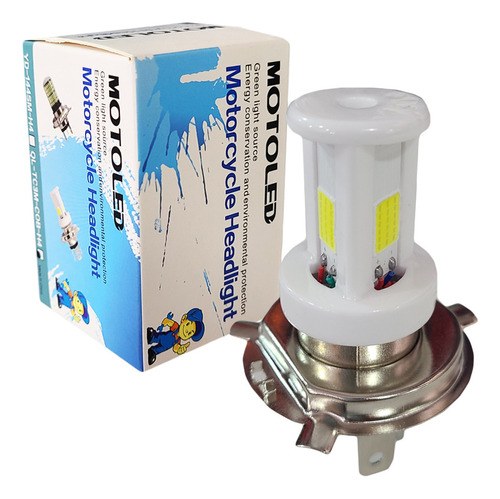 Bombillo Luz Led H4 15w Led 3 Cob Carro Moto Blanco 6000k