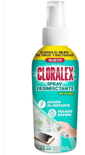 Spray Desinfectante Cloralex Acción Al Instante Secado Rápid