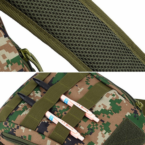 Imagen 10 de 10 de Nylon al aire libre militar crossbody Táctico Bolsa Cámping
