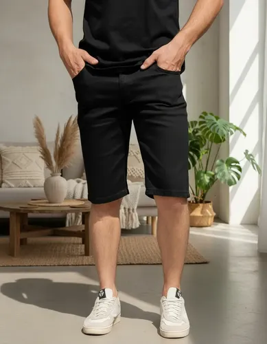 Bermuda Masculina Jeans Short Tradicional com Elastano — R$ 45,30 em Mercado Livre, 37% OFF