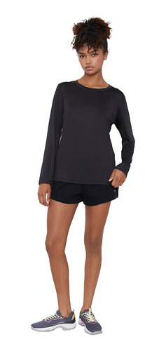 Short Mujer Deportivo Negro Básico Corona