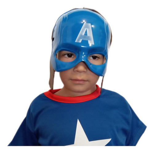 Mascara Capitan America Superheroe Plastico Rigido 