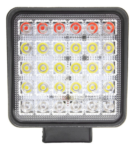 Faros Cuadrado 30 Hiper Led 3 Colores Blanco Azul Y Rojo 2pz