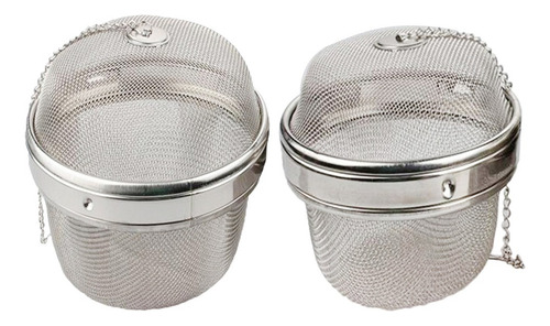 2 Filtros De Té De Malla De Acero Inoxidable Para Especias S