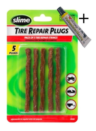 Fibra Y Caucho Líquido Repara Neumáticos Slime - Motorides