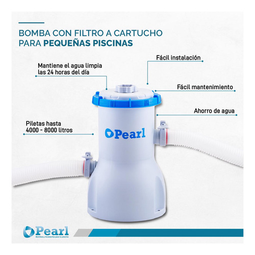 Bomba Filtro Para Pileta Lona Pearl 35 Watts