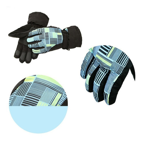 Guantes Termicos Impermeables Cubre Muñeca Rojo Celeste Frio