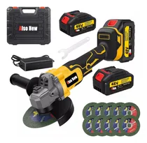 Comprar Also New 2 Baterías 125mm Kit De Amoladora Inalámbrica 800w Pulidoras Mini Grinder Cordless Grinder Amarillo