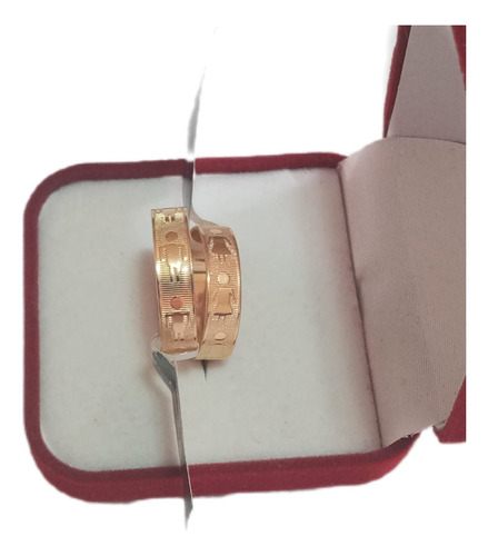 Alianza H Y M De Oro 14k Aleacion(hipoalergenico)