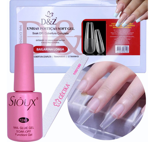 Unhas Postiças Softgel Tips De Gel Igual D&z E Tip Lara