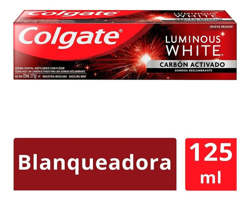 Pasta Dental Colgate Luminous White Carbón Activado 125 Ml