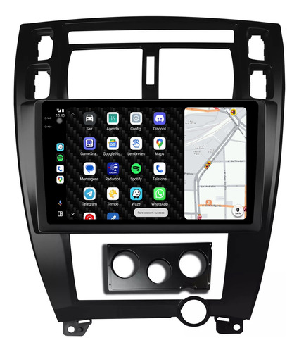 Multimidia Tucson 06/16 9p Octacore Android Carplay 6/128gb